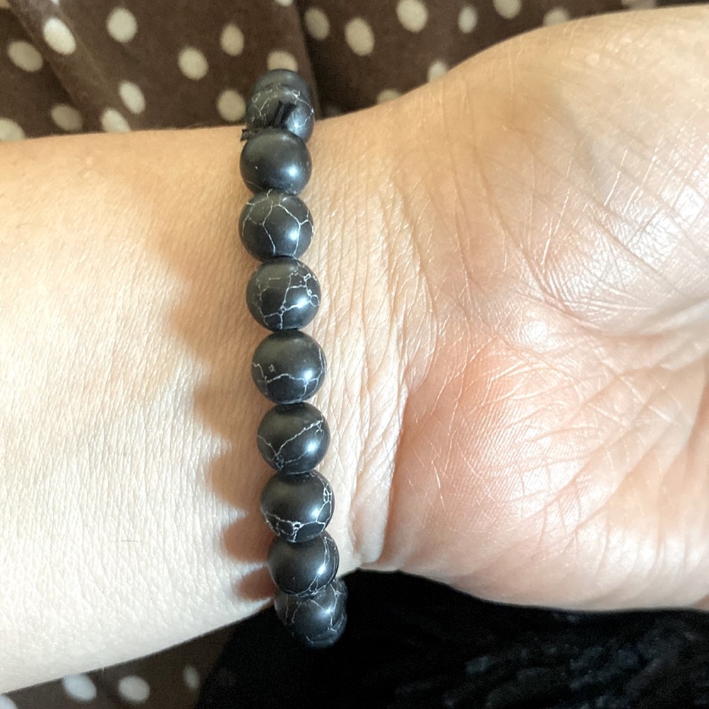 Black Turquoises Stone Beads Bracelet